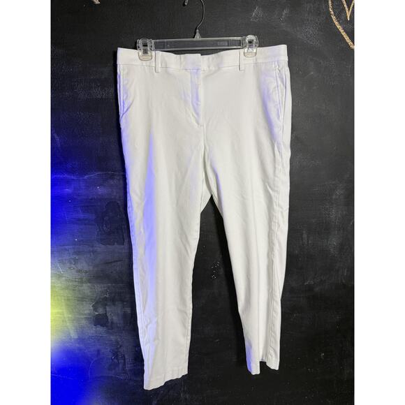 J. Jill Pants - J Jill Wearever Ankle Pants Womens 14 White Twill Tapered Refined Trousers